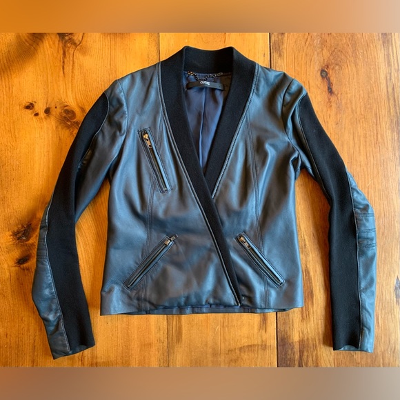 Cut25 blue leather jacket. Size 4 - Picture 2 of 11